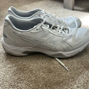 Women's ASICS White Gel-Rocket Tennis Shoes - Size 10